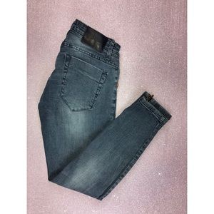 One X One Teaspoon Distressed Jean + Ankle Zipper